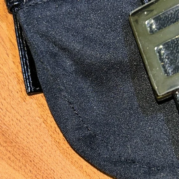 Authentic Fendi Mamma Baguette Shoulder Bag Black Mini Croissant - Picture 7 of 16